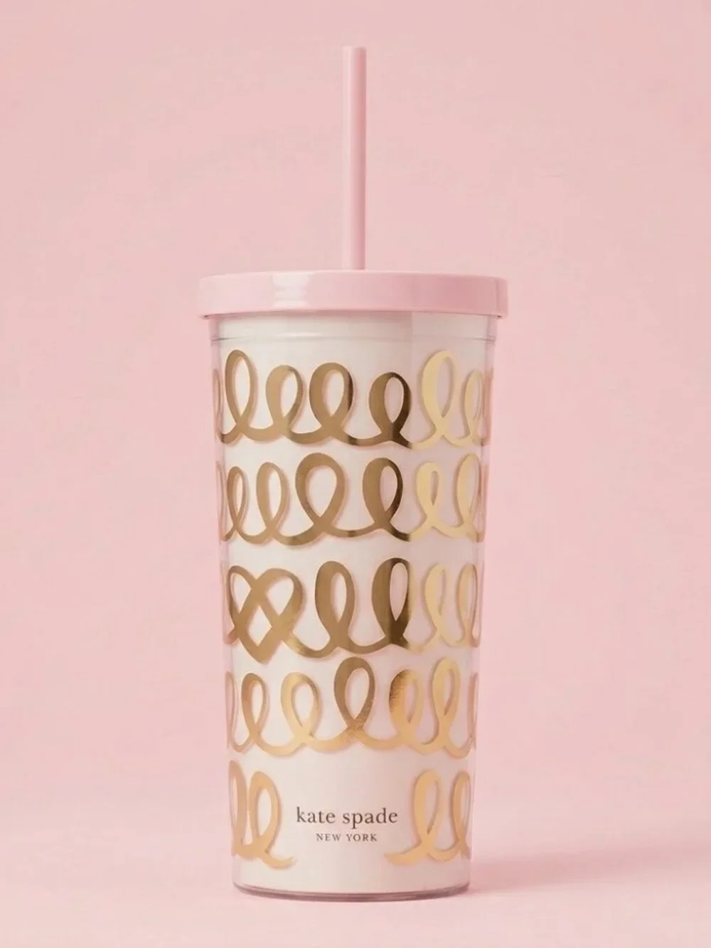 NWT Kate Spade Pink & Gold‎ Tumbler